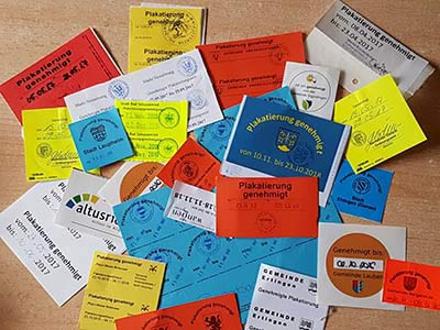 Kosten reduzieren durch Wegfall von Genehmigungsklebern genehmigung plakatierung